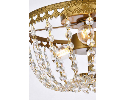 Elegant Flush Mount Light - Brass, L 12" (1112F12BR)