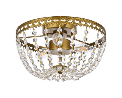 Elegant Flush Mount Light - Brass, L 12" (1112F12BR)