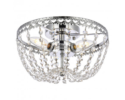 Elegant Flush Mount Light - Chrome, L 12" (1112F12C)