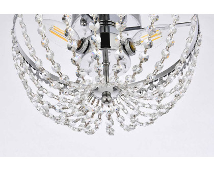 Elegant Flush Mount Light - Chrome, L 12" (1112F12C)