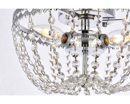 Elegant Flush Mount Light - Chrome, L 12" (1112F12C)