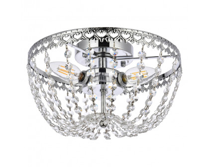 Elegant Flush Mount Light - Chrome, L 12" (1112F12C)