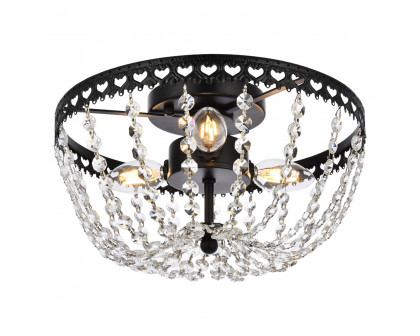 Elegant Flush Mount Light - Black, L 14" (1112F14BK)