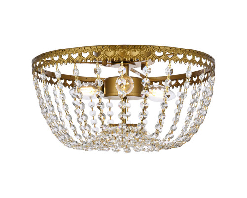 Elegant Flush Mount Light - Brass, L 14" (1112F14BR)