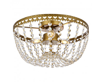 Elegant Flush Mount Light - Brass, L 14" (1112F14BR)