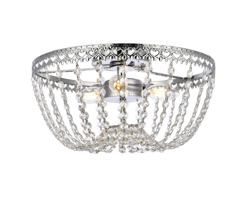 Elegant Flush Mount Light - Chrome, L 14" (1112F14C)