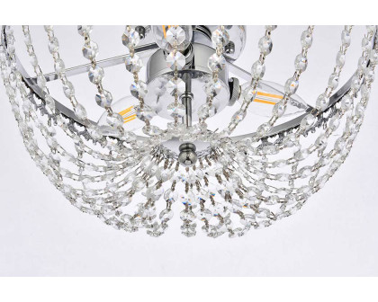 Elegant Flush Mount Light - Chrome, L 14" (1112F14C)