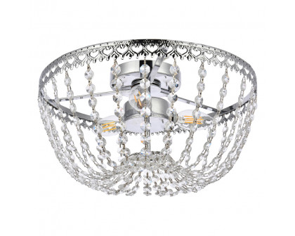 Elegant Flush Mount Light - Chrome, L 14" (1112F14C)