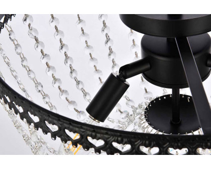 Elegant Flush Mount Light - Black, L 16" (1112F16BK)