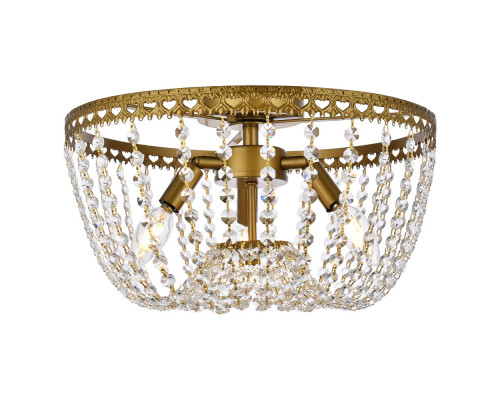 Elegant Flush Mount Light - Brass, L 16" (1112F16BR)