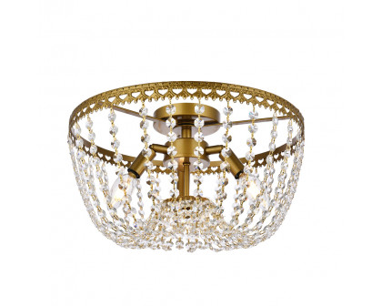 Elegant Flush Mount Light - Brass, L 16" (1112F16BR)