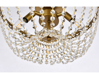 Elegant Flush Mount Light - Brass, L 16" (1112F16BR)