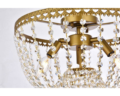 Elegant Flush Mount Light - Brass, L 16" (1112F16BR)