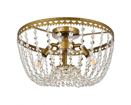 Elegant Flush Mount Light - Brass, L 16" (1112F16BR)