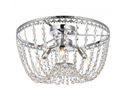 Elegant Flush Mount Light - Chrome, L 16" (1112F16C)