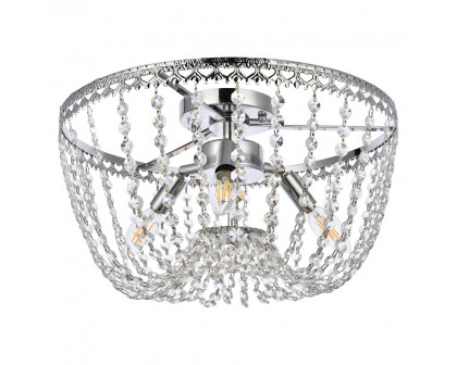 Elegant Flush Mount Light - Chrome, L 16" (1112F16C)