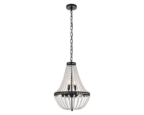 Elegant Pendant Light - Black, L 14" (1113D14BK)