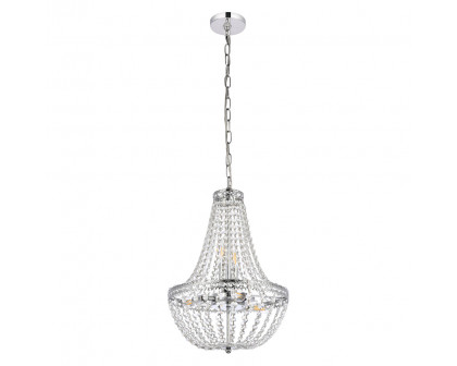 Elegant Pendant Light - Chrome, L 14" (1113D14C)