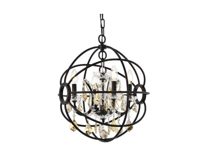 Elegant Urban Classic Geneva Collection Pendant Lamp - Dark Bronze/Gold, L 17" (1130D17DB-GT-RC)