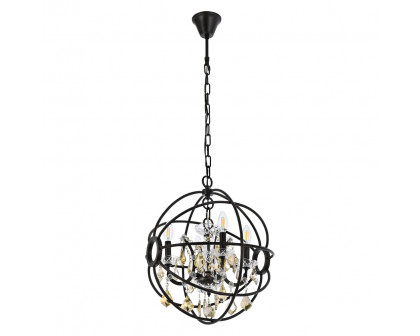 Elegant Urban Classic Geneva Collection Pendant Lamp - Dark Bronze/Gold, L 17" (1130D17DB-GT-RC)