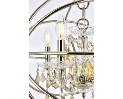 Elegant Urban Classic Geneva Collection Pendant Lamp - Polished Nickel/Gold, L 17" (1130D17PN-GT-RC)