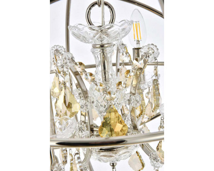 Elegant Urban Classic Geneva Collection Pendant Lamp - Polished Nickel/Gold, L 17" (1130D17PN-GT-RC)