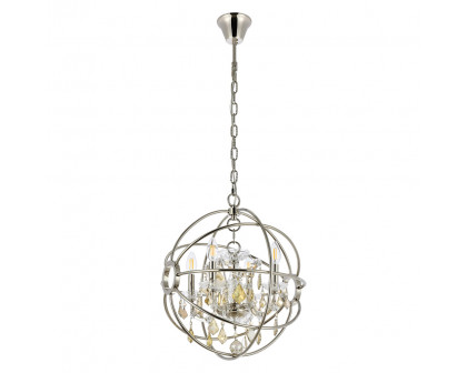 Elegant Urban Classic Geneva Collection Pendant Lamp - Polished Nickel/Gold, L 17" (1130D17PN-GT-RC)