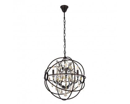 Elegant Urban Classic Geneva Collection Pendant Lamp - Dark Bronze/Gold, L 20" (1130D20DB-GT-RC)