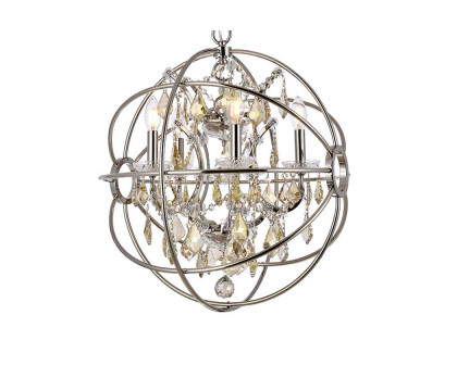 Elegant Urban Classic Geneva Collection Pendant Lamp - Polished Nickel/Gold, L 20" (1130D20PN-GT-RC)