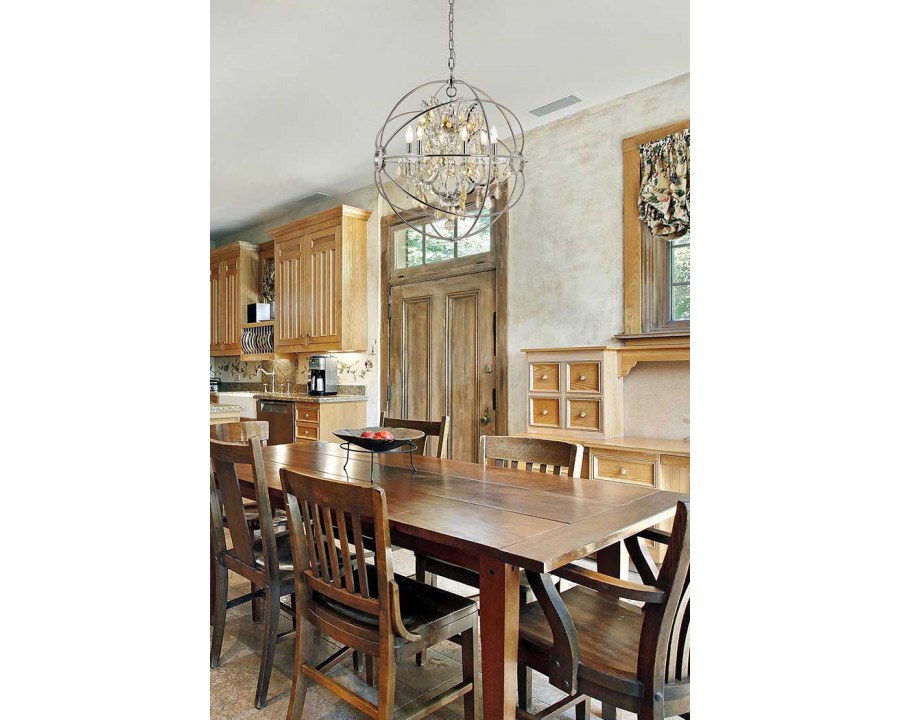 Elegant Urban Classic Geneva Collection Pendant Lamp - Polished Nickel/Gold, L 25" (1130D25PN-GT-RC)