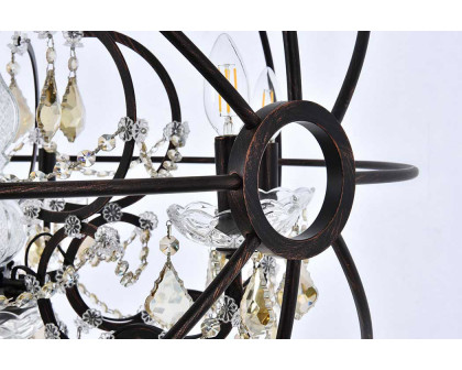 Elegant Urban Classic Geneva Collection Pendant Lamp - Dark Bronze/Gold, L 32" (1130D32DB-GT-RC)