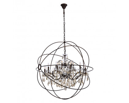 Elegant Urban Classic Pendant Lamp - Dark Bronze/Gold, L 43.5" (1130G43DB-GT-RC)