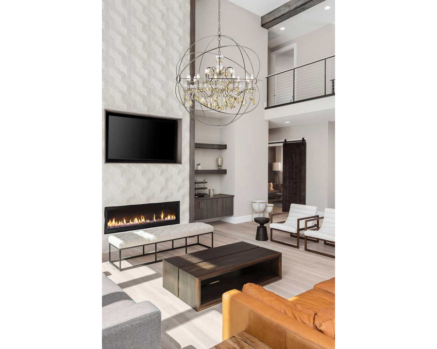 Elegant Urban Classic Pendant Lamp - Polished Nickel/Gold, L 43.5" (1130G43PN-GT-RC)