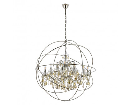 Elegant Urban Classic Pendant Lamp - Polished Nickel/Gold, L 43.5" (1130G43PN-GT-RC)