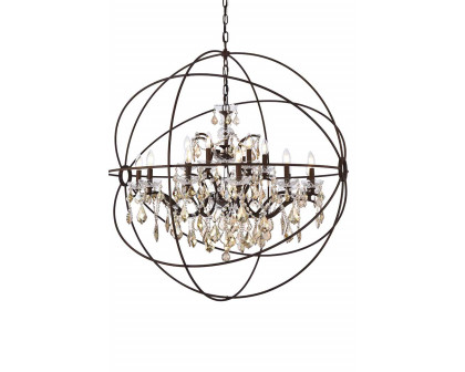 Elegant Urban Classic Pendant Lamp - Rustic Intent/Gold, L 43.5" (1130G43RI-GT-RC)