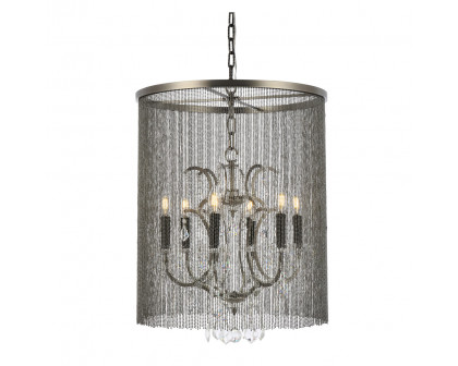 Elegant Vaille Crystal 15 Light Chandelier - Matte Black, L 22" (1131D22MB-RC)