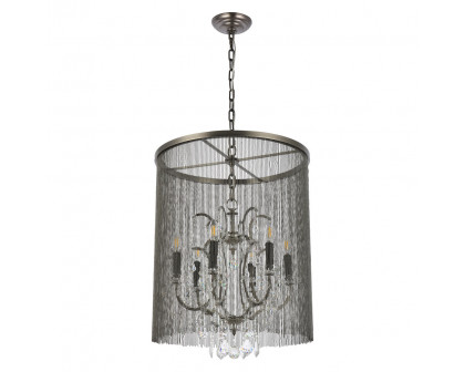 Elegant Vaille Crystal 15 Light Chandelier - Matte Black, L 22" (1131D22MB-RC)