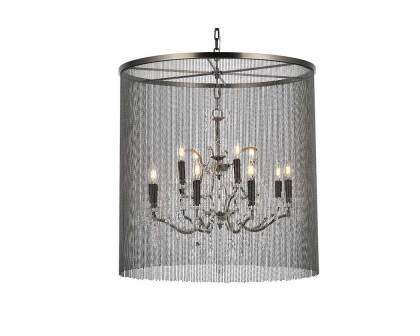 Elegant Vaille Crystal 15 Light Chandelier - Matte Black, L 31.5" (1131D31MB-RC)