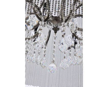 Elegant Vaille Crystal 15 Light Chandelier - Matte Black, L 31.5" (1131D31MB-RC)