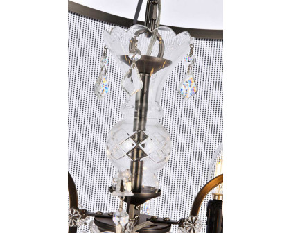 Elegant Vaille Crystal 15 Light Chandelier - Matte Black, L 31.5" (1131D31MB-RC)