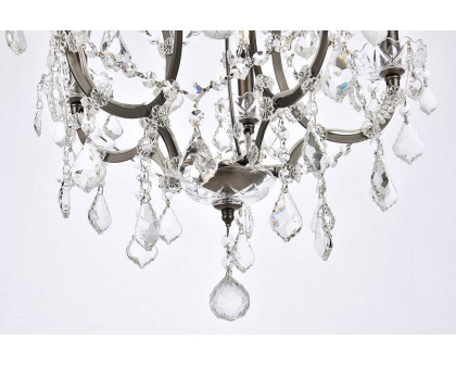 Elegant Rococo 5 Light Chandelier - Polished Nickel, L 18" (1138D18PN-RC)