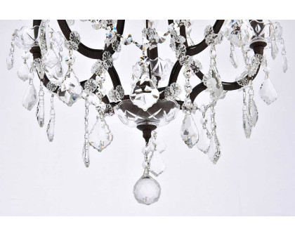 Elegant Rococo 5 Light Chandelier - Rustic Intent, L 18" (1138D18RI-RC)