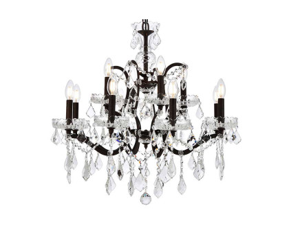 Elegant Rococo 5 Light Chandelier - Rustic Intent, L 26" (1138D26RI-RC)