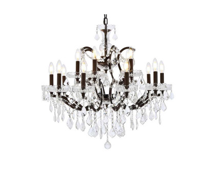 Elegant Rococo 5 Light Chandelier - Rustic Intent, L 30" (1138D30RI-RC)