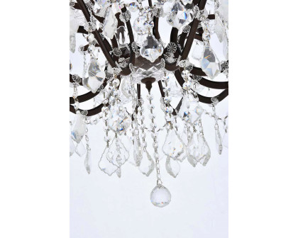 Elegant Rococo 5 Light Chandelier - Rustic Intent, L 30" (1138D30RI-RC)