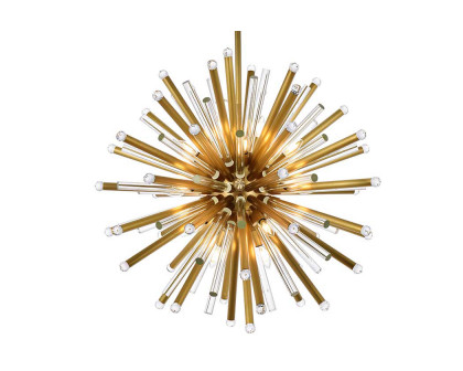 Elegant Chandelier - Burnished Brass, L 36" (1141G36BB)