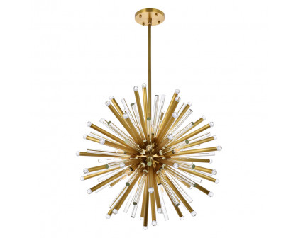 Elegant Chandelier - Burnished Brass, L 36" (1141G36BB)