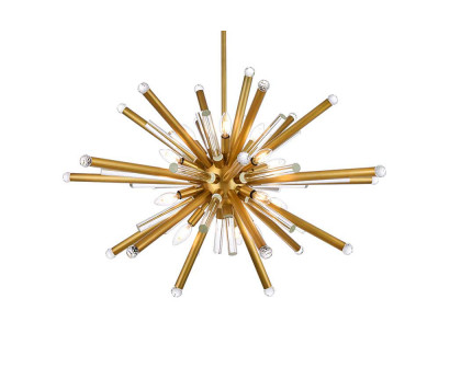 Elegant Chandelier - Burnished Brass, L 38" (1141G38BB)