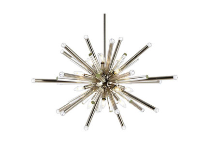 Elegant Chandelier - Polished Nickel, L 38" (1141G38PN)