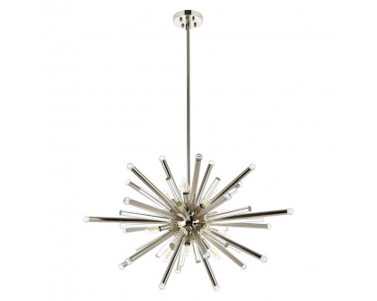 Elegant Chandelier - Polished Nickel, L 38" (1141G38PN)